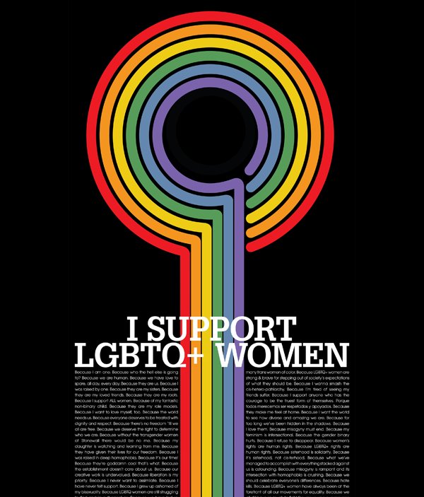 I Support LGBTQ+ Women Tegan and Sara Foundation poster