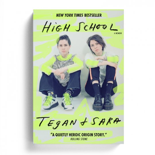 Tegan and Sara's "High School" book cover mockup